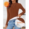 image:imageZESICA Womens Fleece Sherpa Lined Tops Fall Winter SweatersCaramel