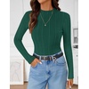 image:imageZESICA Womens Fleece Sherpa Lined Tops Fall Winter SweatersDarkgreen