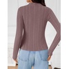 image:imageZESICA Womens Fleece Sherpa Lined Tops Fall Winter SweatersDustypink