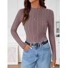 image:imageZESICA Womens Fleece Sherpa Lined Tops Fall Winter SweatersDustypink