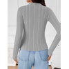 image:imageZESICA Womens Fleece Sherpa Lined Tops Fall Winter SweatersGray