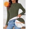 image:imageZESICA Womens Fleece Sherpa Lined Tops Fall Winter SweatersGraygreen