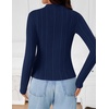 image:imageZESICA Womens Fleece Sherpa Lined Tops Fall Winter SweatersNavy