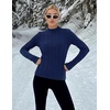 image:imageZESICA Womens Fleece Sherpa Lined Tops Fall Winter SweatersNavy