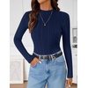 image:imageZESICA Womens Fleece Sherpa Lined Tops Fall Winter SweatersNavy
