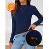 image:imageZESICA Womens Fleece Sherpa Lined Tops Fall Winter SweatersNavy