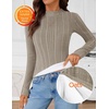 image:imageZESICA Womens Fleece Sherpa Lined Tops Fall Winter SweatersOats