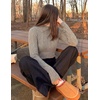 image:imageZESICA Womens Fleece Sherpa Lined Tops Fall Winter SweatersOats
