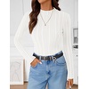 image:imageZESICA Womens Fleece Sherpa Lined Tops Fall Winter SweatersWhite