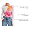 image:imageZESICA Womens Floral Mesh Going Out Tops Fall Long Sleeve Y2K ShirtsWhite