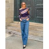 image:imageZESICA Womens Floral Mesh Off Shoulder Long Sleeve TopsDarkpurple