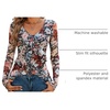 image:imageZESICA Womens Floral Ruffle Mesh Tops Long Sleeve ShirtsBlack