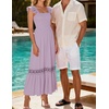 image:imageZESICA Womens Lace Strap Sleeveless Square Neck Smocked Flowy Maxi DressLightpurple