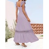 image:imageZESICA Womens Lace Strap Sleeveless Square Neck Smocked Flowy Maxi DressLightpurple