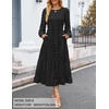image:imageZESICA Womens Long Sleeve Swiss Dot Maxi Wedding Guest DressesBlack