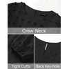 image:imageZESICA Womens Long Sleeve Swiss Dot Maxi Wedding Guest DressesBlack