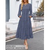 image:imageZESICA Womens Long Sleeve Swiss Dot Maxi Wedding Guest DressesDusty Blue