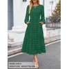 image:imageZESICA Womens Long Sleeve Swiss Dot Maxi Wedding Guest DressesGreen