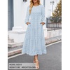image:imageZESICA Womens Long Sleeve Swiss Dot Maxi Wedding Guest DressesLight Blue