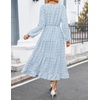 image:imageZESICA Womens Long Sleeve Swiss Dot Maxi Wedding Guest DressesLight Blue