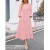 image:imageZESICA Womens Long Sleeve Swiss Dot Maxi Wedding Guest DressesPink