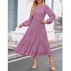 image:imageZESICA Womens Long Sleeve Swiss Dot Maxi Wedding Guest DressesPurple