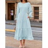 image:imageZESICA Womens Long Sleeve Swiss Dot Maxi Wedding Guest DressesSky