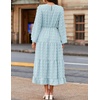 image:imageZESICA Womens Long Sleeve Swiss Dot Maxi Wedding Guest DressesSky