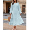 image:imageZESICA Womens Long Sleeve Swiss Dot Maxi Wedding Guest DressesSky