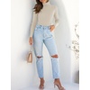 image:imageZESICA Womens Long Sleeve Turtleneck Tops 2026 Fall Basic SweatersApricot