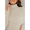 image:imageZESICA Womens Long Sleeve Turtleneck Tops 2026 Fall Basic SweatersApricot