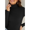 image:imageZESICA Womens Long Sleeve Turtleneck Tops 2026 Fall Basic SweatersBlack