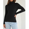 image:imageZESICA Womens Long Sleeve Turtleneck Tops 2026 Fall Basic SweatersBlack