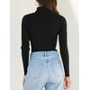 image:imageZESICA Womens Long Sleeve Turtleneck Tops 2026 Fall Basic SweatersBlack
