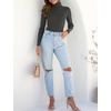 image:imageZESICA Womens Long Sleeve Turtleneck Tops 2026 Fall Basic SweatersCharcoal