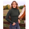 image:imageZESICA Womens Long Sleeve Turtleneck Tops 2026 Fall Basic SweatersCharcoal