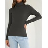 image:imageZESICA Womens Long Sleeve Turtleneck Tops 2026 Fall Basic SweatersCharcoal