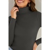 image:imageZESICA Womens Long Sleeve Turtleneck Tops 2026 Fall Basic SweatersCharcoal