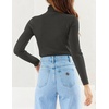image:imageZESICA Womens Long Sleeve Turtleneck Tops 2026 Fall Basic SweatersCharcoal