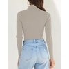 image:imageZESICA Womens Long Sleeve Turtleneck Tops 2026 Fall Basic SweatersOats