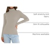 image:imageZESICA Womens Long Sleeve Turtleneck Tops 2026 Fall Basic SweatersOats
