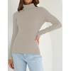 image:imageZESICA Womens Long Sleeve Turtleneck Tops 2026 Fall Basic SweatersOats