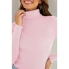 image:imageZESICA Womens Long Sleeve Turtleneck Tops 2026 Fall Basic SweatersPink