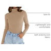 image:imageZESICA Womens Long Sleeve Turtleneck Tops 2026 Fall Basic SweatersToffee