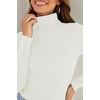image:imageZESICA Womens Long Sleeve Turtleneck Tops 2026 Fall Basic SweatersWhite