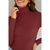 image:imageZESICA Womens Long Sleeve Turtleneck Tops 2026 Fall Basic SweatersWine