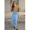 image:imageZESICA Womens Off Shoulder Ruched Tops Long Sleeve ShirtsKhaki