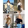 image:imageZESICA Womens Off Shoulder Ruched Tops Long Sleeve ShirtsPink