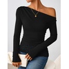 image:imageZESICA Womens Off the Shoulder Long Sleeve Going Out TopsBlack