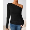 image:imageZESICA Womens Off the Shoulder Long Sleeve Going Out TopsBlack